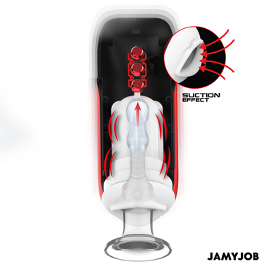 Masturbatore BLAZE JAMYJOB con Aspirazione e Vibrazione Elegante